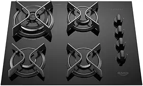 Cooktop 4 Bocas a Gás Dako Supreme com Queimador Tripla Chama e Mesa de Vidro Temperado Preto Bivolt