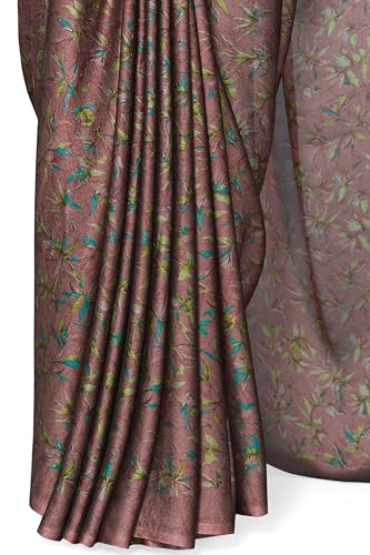 Image of MIRCHI FASHION Saree for Woman Chiffon Georgette Floral Printed | Breathable Lightweight Sari for Office Use and Farewell Ceremonies with Blouse Piece