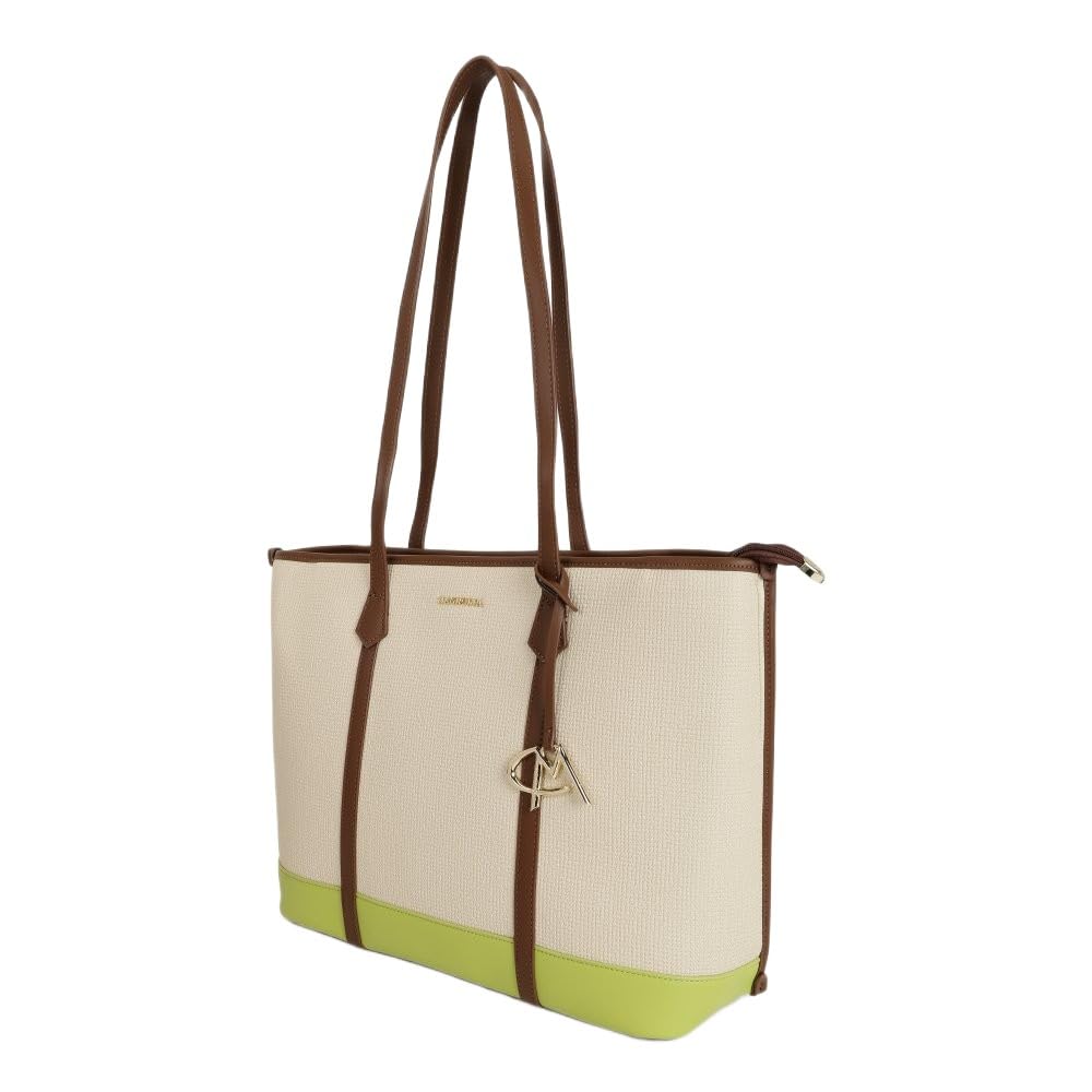 PU Leather Women Beige Tote Bag-image-15