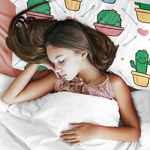 Housse de couette cactus rose microfibre contre les draps rêches