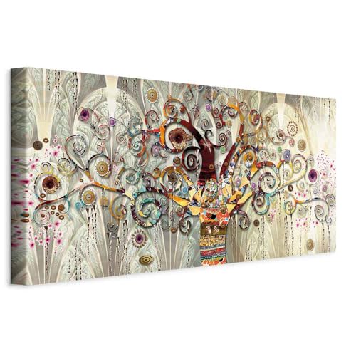 murando Quadro Acustico Gustav Klimt 80x40 cm 1 Pezzo schiuma acustica Quadri Moderni - Stampa su Tela - Protezione dai Rumori Fonoassorbente L'albero Della Vita Dipinti Famosi l-A-0033-b-a