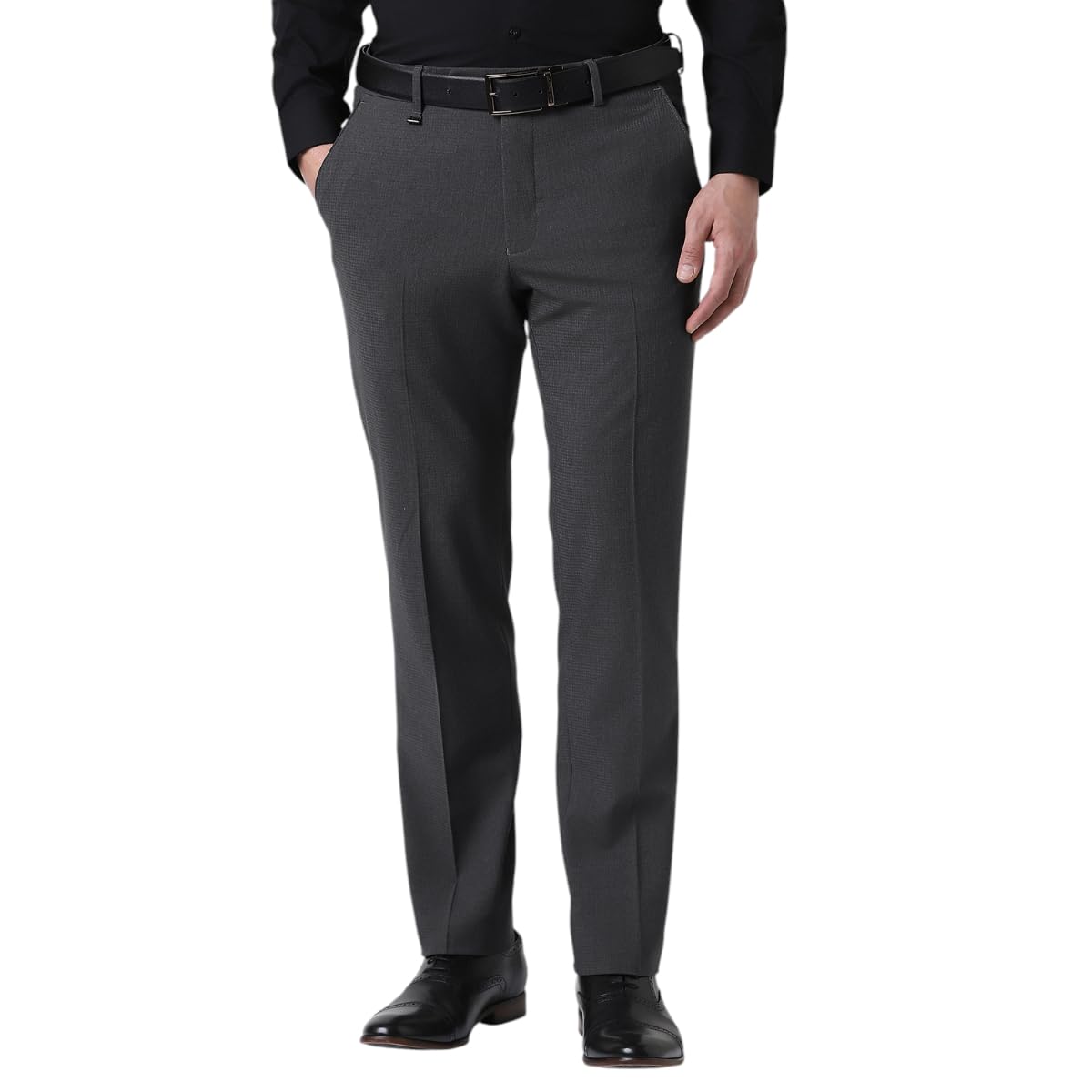 van heusen Men Mid Rise Slim Fit Cotton Blend Workwear Trouser-picture-19