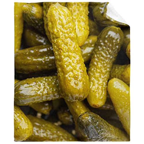 ARTBLANKET Pickles Blanket for Fall Winter Spring All Season Warm Fuzzy 60x50 Inch for Teen Microplush Lightweight Thermal Fleece Summer Autumn Blankets for Couch Bed Sofa