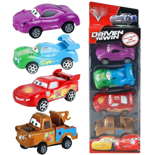 Luclay Kinder Spielzeugauto Racing Autos Set- 4 Stück Kinder Spielzeug...
