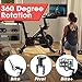 Zacro Peloton Bike Screen Swivel Mount, 360 Degree Monitor Adapter, Upgraded Height Adjustment & Rotate Screen, Accessories (Not Compatible with Peloton Bike+)