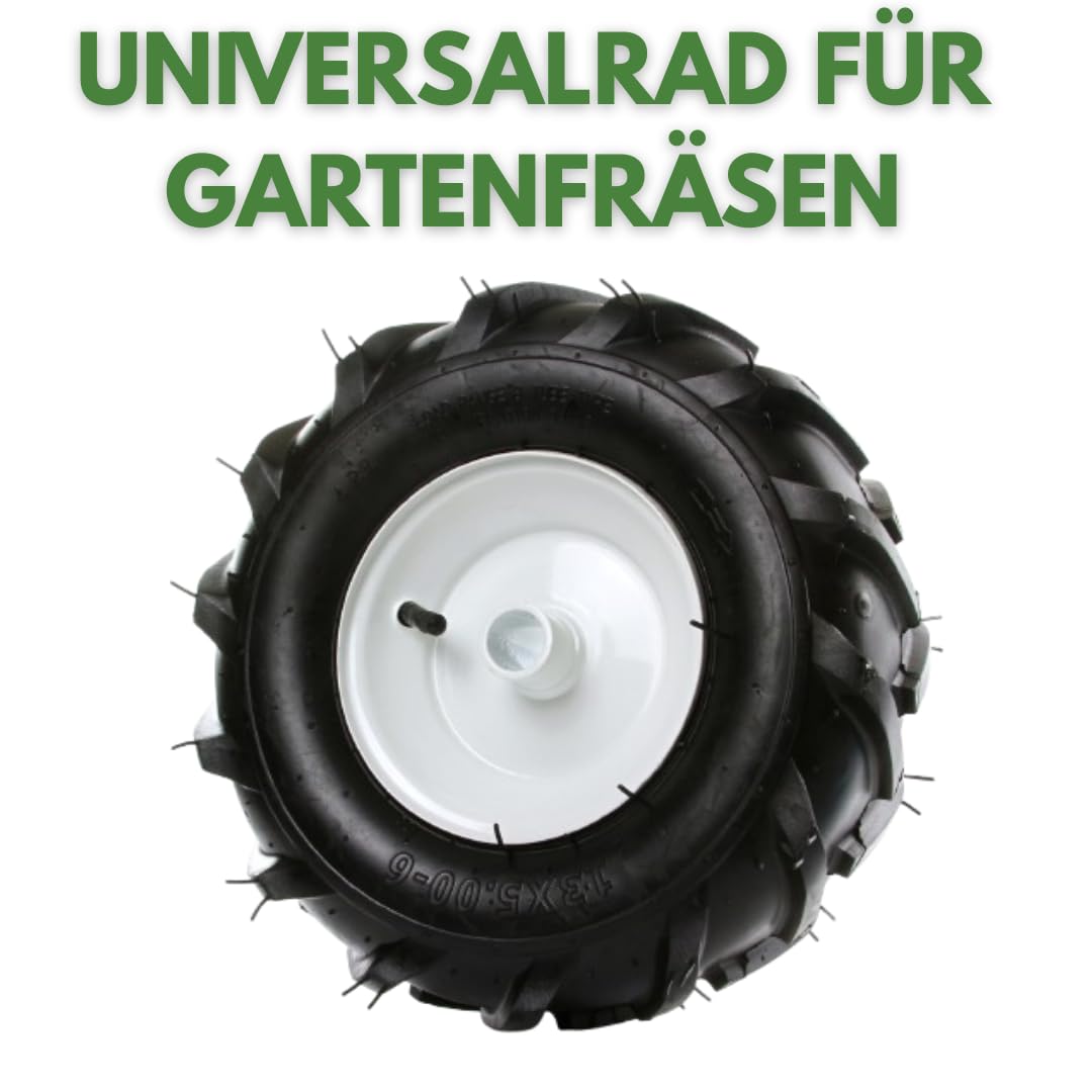 Pneu Motoculteur 13 X 5.00-6 - Caoutchouc Robuste - Diamètre 32,5 Cm - Largeur 11 Cm - Pour Motobineuse - 3