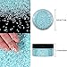 Ceya 5.3oz/ 150g Crushed Irregular Glass Pale Blue Metallic Crystal Chip Broken Glass Chips Glitter 2-4mm Craft Chunky Glitter for Nails Art Epoxy Resin Mold Coasters Ornament Painting Geode