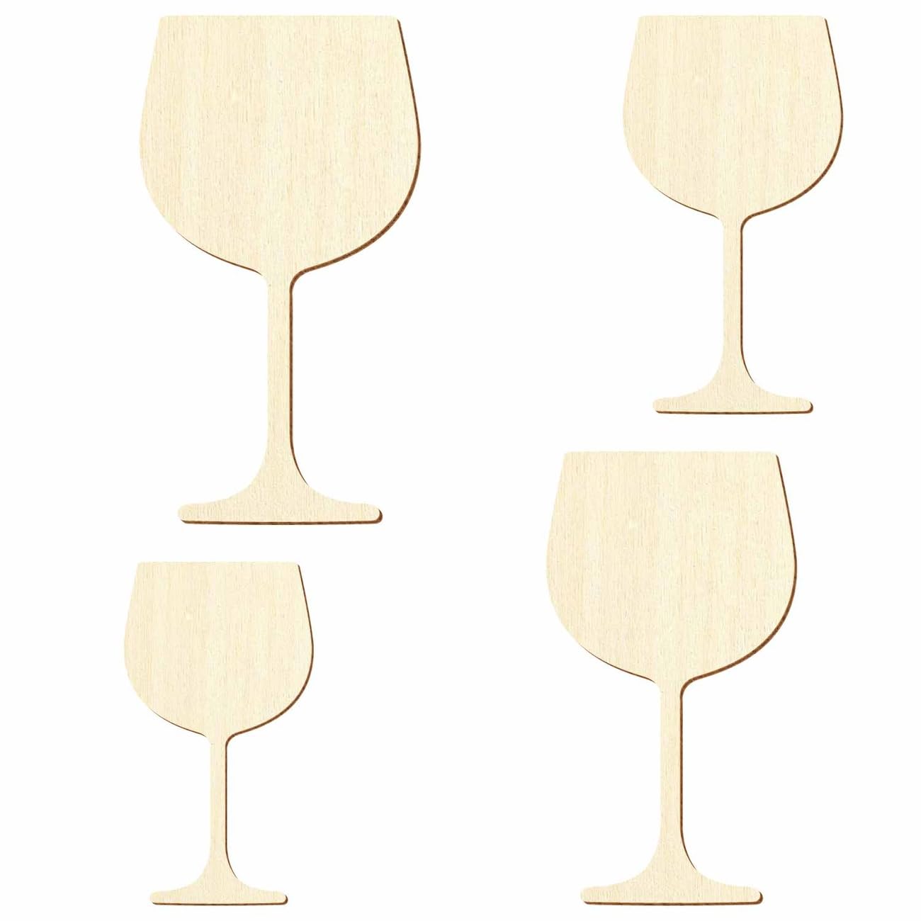 Copa de vino tinto de madera, 5-50 cm, paquete con: 100 unidades, altura: 8 cm de alto