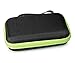 WGear Organizer and Carrying Case for Philips Norelco OneBlade (FFP), OneBlade Face + Body, OneBlade Hybrid Electric Trimmer, Norelco QP2520/70, QP2530, QP2620, QP2630, Black with Green Zipper