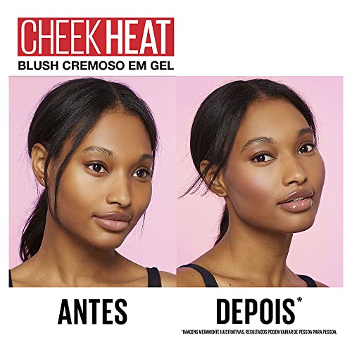 Image of Maybelline Cheek Heat Gel-Cream Blush Makeup, lightweight, Breathable Feel, Sheer Flush Of Color, Natural-Looking, Dewy Finish, Oil-Free, Rose Flush, 1 Count