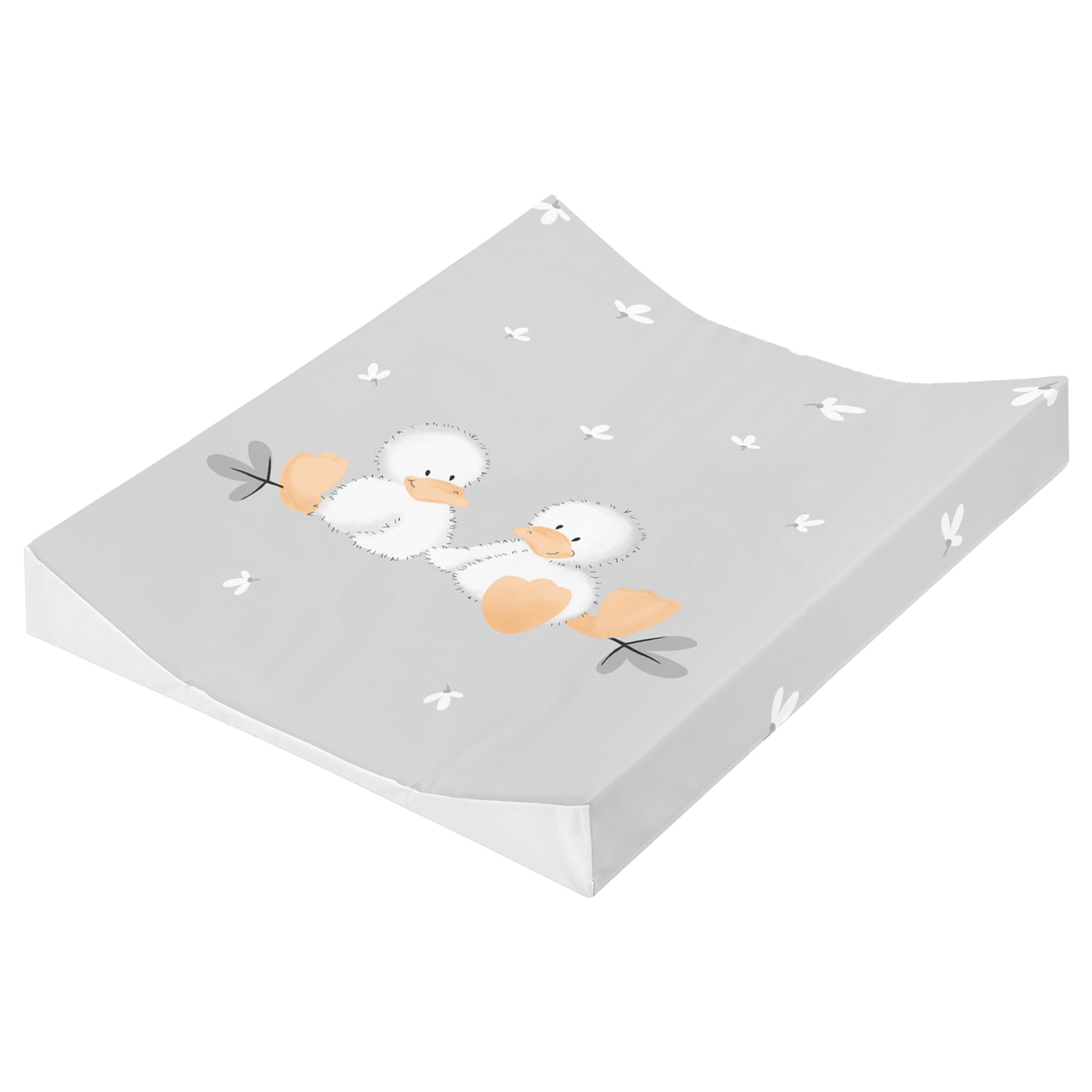 Julius Zöllner® 2-klinowa mata do przewijania 50 x 65 cm – miękka podkładka do przewijania – folia wodoodporna i zmywalna – Made in Germany – OEKO-TEX Standard 100 – Quack