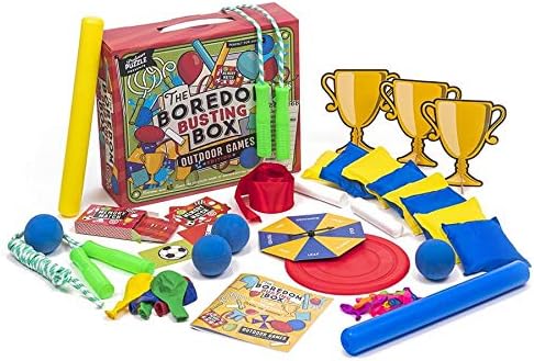 Professor PUZZLE Outdoor Boredom Busting Box - 45 Fun Games for Outdoor Picnic Party Activities