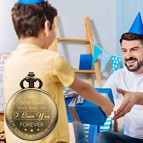 Pocket-Watch-Men-Personalized-Chain-SIBOSUN-Quartz-Gift-from-Son-Daughter-Child-to-DAD-Engraved