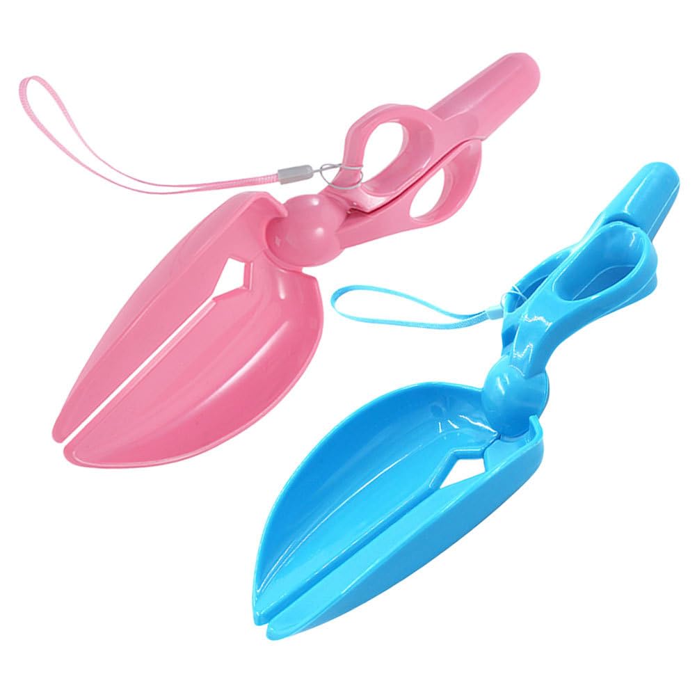 JOINPAYA 2 Pack Portable Dog Poop Scooper Handheld Scissor Style Pet Waste Picker for Yard Garden Outdoor Use Cat Litter Scoop Lightweight Easy Clean