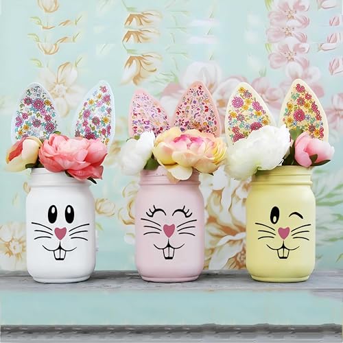 Set de 18 Vinilos Decorativos de Caras de Conejo miniatura 4