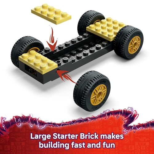 LEGO NINJAGO Rogue vs. Drix Race Car Duel Building Toy for Preschool Kids - Ninja Toy with Starter Brick for Boys & Girls, 4+ - Gift Idea for Birthdays & Dragons Rising Fans - 71840 - image 3