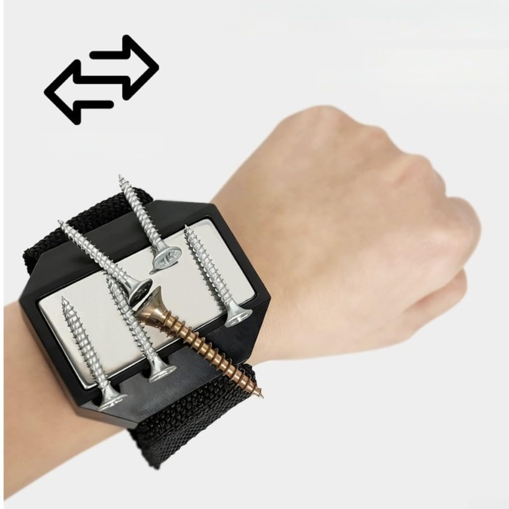 Soporte magnético de pulsera para brocas tornillos y pequeñas piezas ferrosas utilizadas con taladros con cable e inalámbricos (C) — view 5