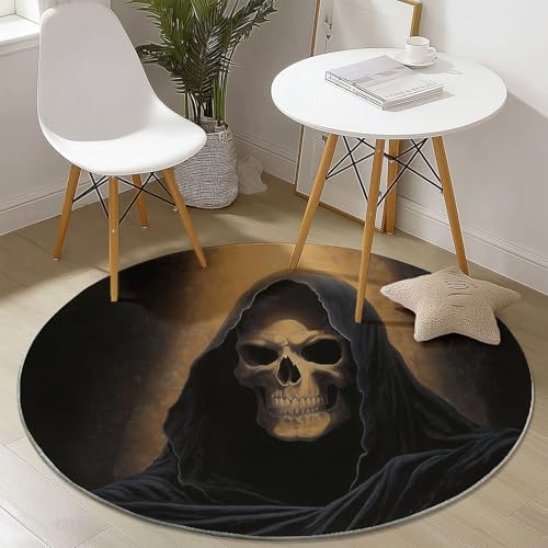 Tapis rond gothique de 180 cm pour le salon ou la chambre d'enfants - 8