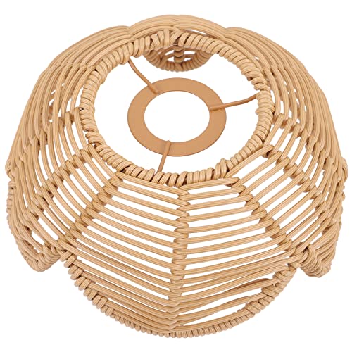 LIFKOME Panier En Rotin Lustre Abat-Jour Suspension Cage Panier Lustre Abat-Jour Rustique Luminaire Suspendu Pour Restaurant Café Lumière