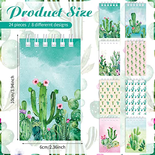 Blocs-notes à spirale mini cactus pour pochettes surprises