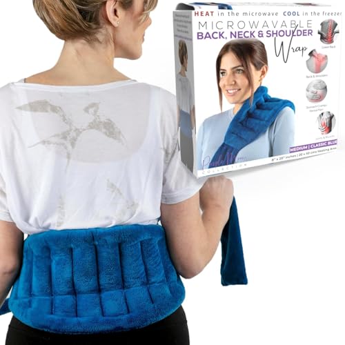 Microwavable heating pad for back neck shoulders