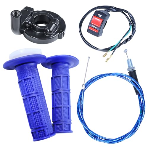 Image of 22mm Throttle Cable Grips Assembly for 110cc 125cc SSR Coolster Apollo CRF50 Roketa Pit Dirt Bike Coleman CT100U CC100X CT200U BT200X Motovox MBX10 MBX11 Baja Doodle Bug DB30 Mini Bike