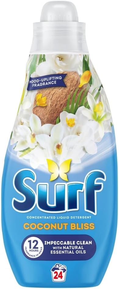 Coconut Bliss Laundry Washing with a joy-infused fragrance and essential oils lasting up to 12 hours in wear Liquid Detergent for brilliantly clean results 24 washes