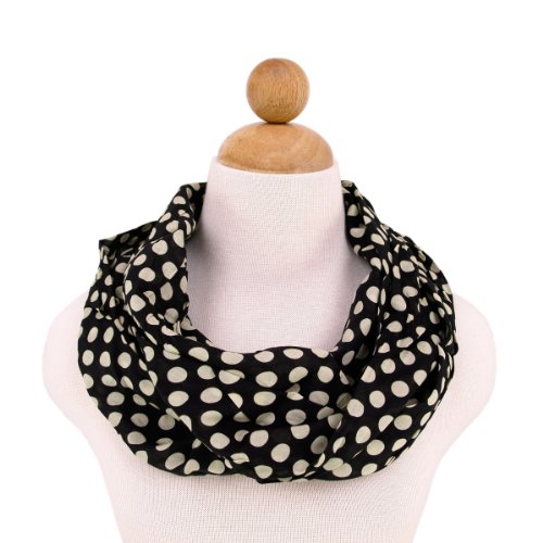 Premium Viscose Polka Dot Infinity Loop Fashion Scarf - Diff Colors Avail4