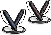 Kit 2 Cordas de Pular Speed Anatômica Profissional para Treino Funcional, Cabo Ajustável, Cores Sortidas