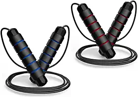 Kit 2 Cordas de Pular Speed Anatômica Profissional para Treino Funcional, Cabo Ajustável, Cores Sortidas