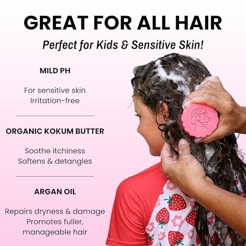 Image of Otter co. Kids Strawberry Conditioner Bar - Tear Free Toddler Bar Conditioner - Sulfate Free & Non Toxic - Organic Ingredients, Vegan, Cruelty Free, Natural, Hydrating & Moisturizing, USA Made