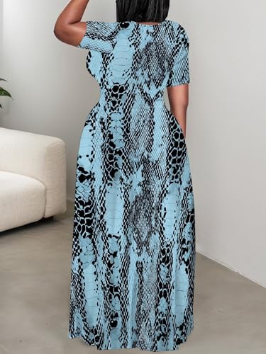 Image of Plus Size Maxi Dresses for Curvy Women T-Shirt Summer Sun Dresses Loose Fit