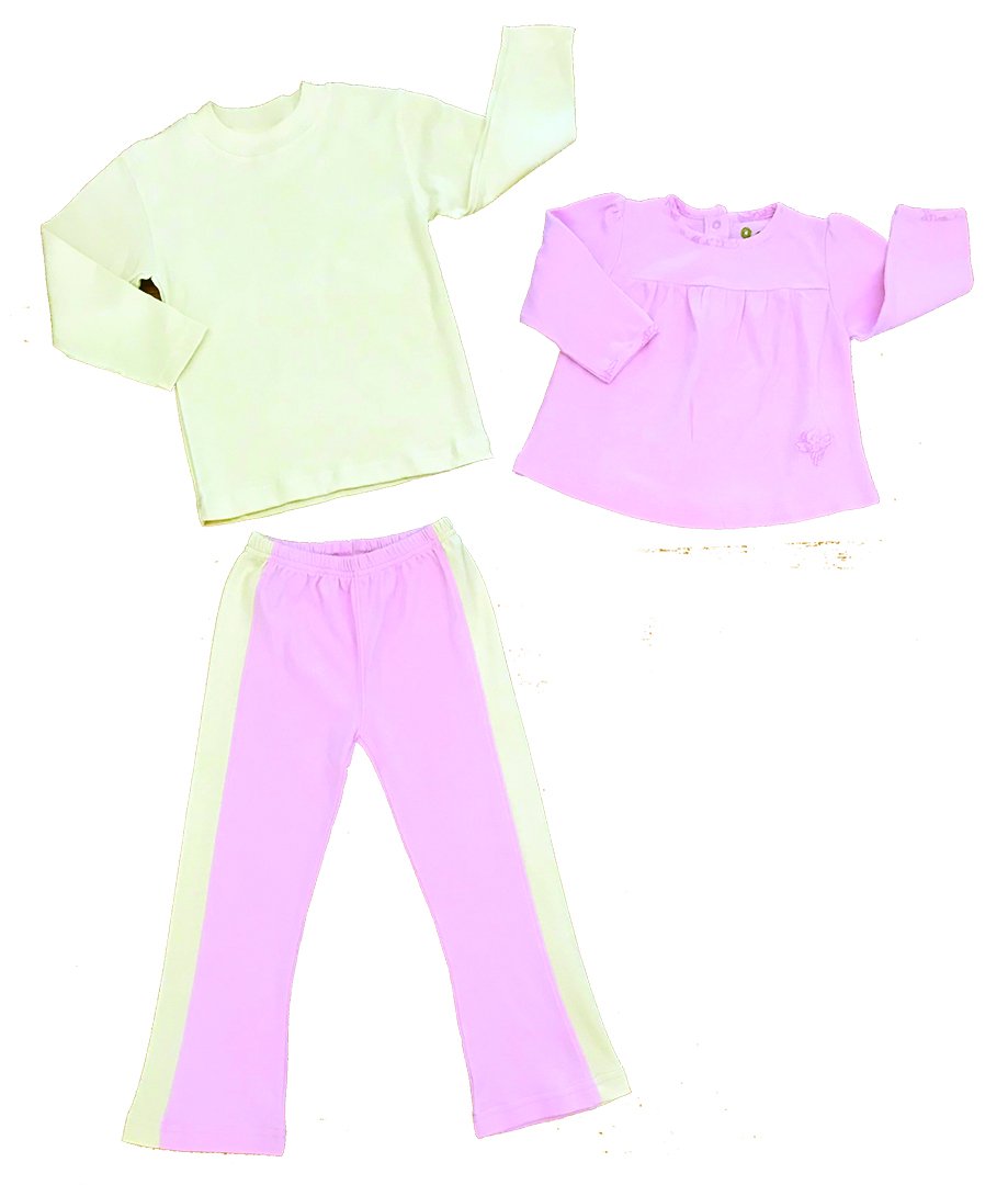 Organic Cotton Fairy Swing Top, Yoga Pant and Tee 3-4 Year