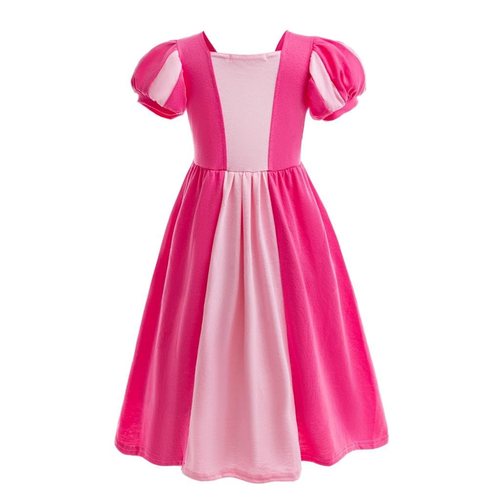Dressy Daisy Toddler Girls Princess Dress Up Clothes for Halloween Birthday Party Everyday Outfit Size 4T to 5T, Hot Pink