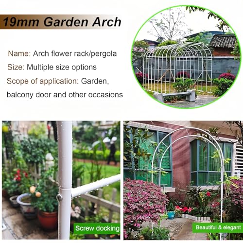 Arche de jardin en métal robuste contre vent et intempéries de cour