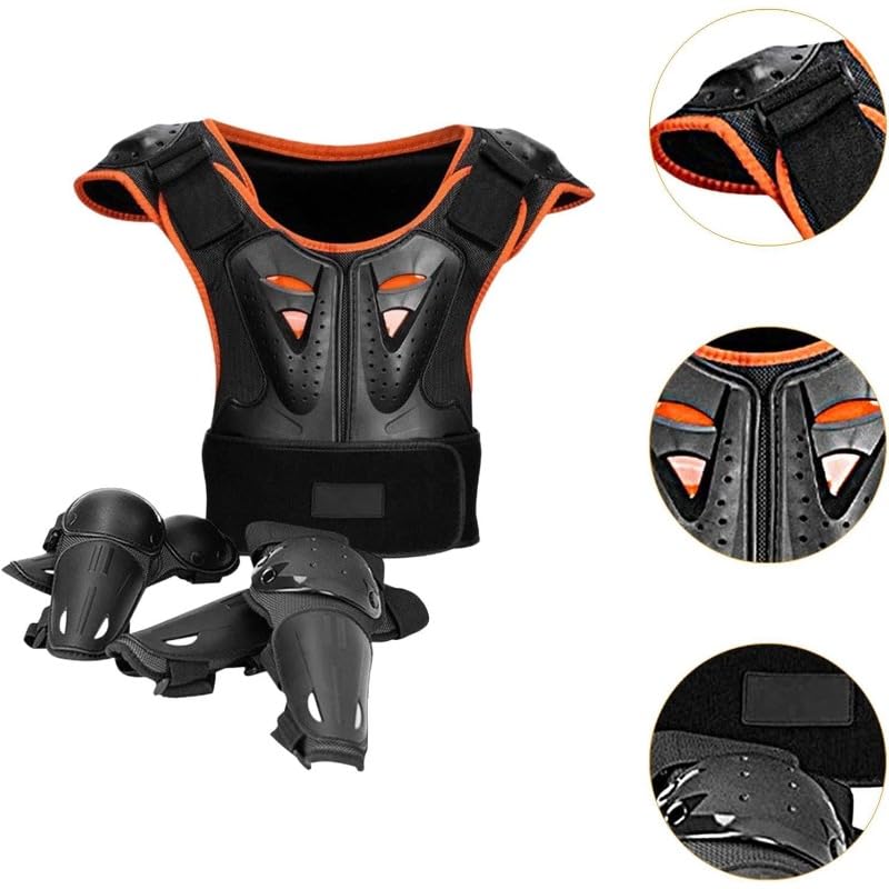 Traje de armadura para moto, rodilleras, protectores de pecho, columna vertebral, equipo de protección para montar en bicicleta