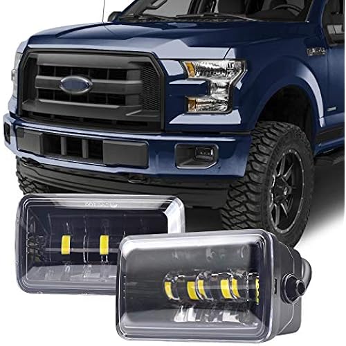 Tecoom Fog Lights Set of 2 Compatible with Ford F150 2015-2020 Aprroved by DOT SEA Waterproof Bright 3200 lumen LED Fog Driving Light Road Off Lights