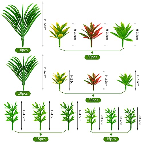 110Pcs Model Plants Miniature Toy Trees Train Scenery Fairy Garden Trees Diorama Trees Model Scenery Railway Park Garden Scene Architecture Wargame Trees Model #TOP1