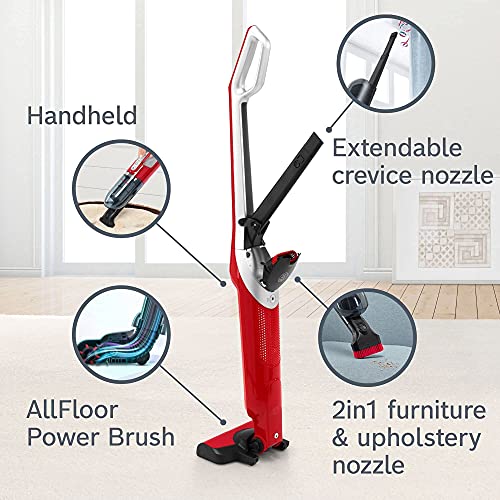 Bosch Flexxo Serie | 4 ProAnimal - Aspirateur rechargeable 2 en 1 sans fil : aspirateur balai et aspirateur de table, avec accessoires pour poils d'animaux, aspire différents types de sol, rouge - Image 5