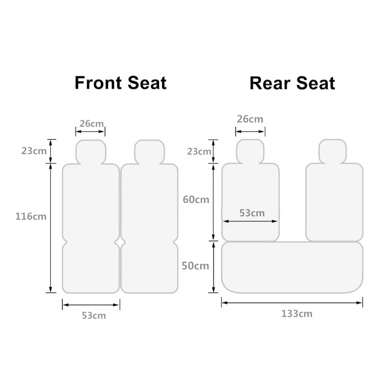 Fundas Asiento Coche Fundas para Asientos Coche Cojín Universal Cuero PU Alfombrilla Protectora Antideslizante Juego Completo Delantero Trasero