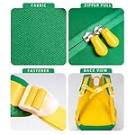 Lightweight and breathable children's dinosaur schoolbag, made of SBR diving fabric, suitable for kindergarten backpacks (green, Large) - Image 5