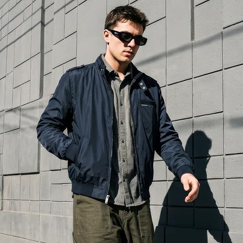 Image of Members Only Men's Iconic Racer Quilted Lining Jacket |Slim Fit|