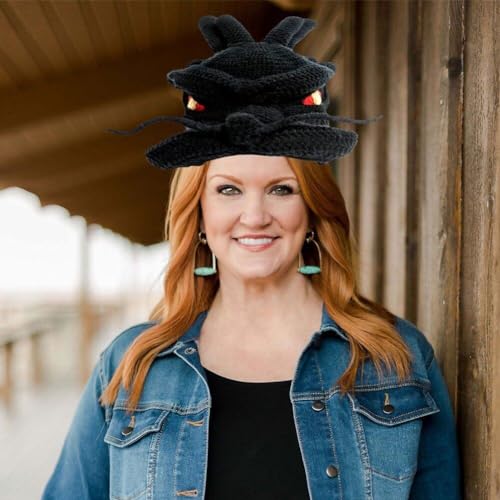 Gorro de dragón de crochet estilo China con ala ancha para vestir de fiesta 5