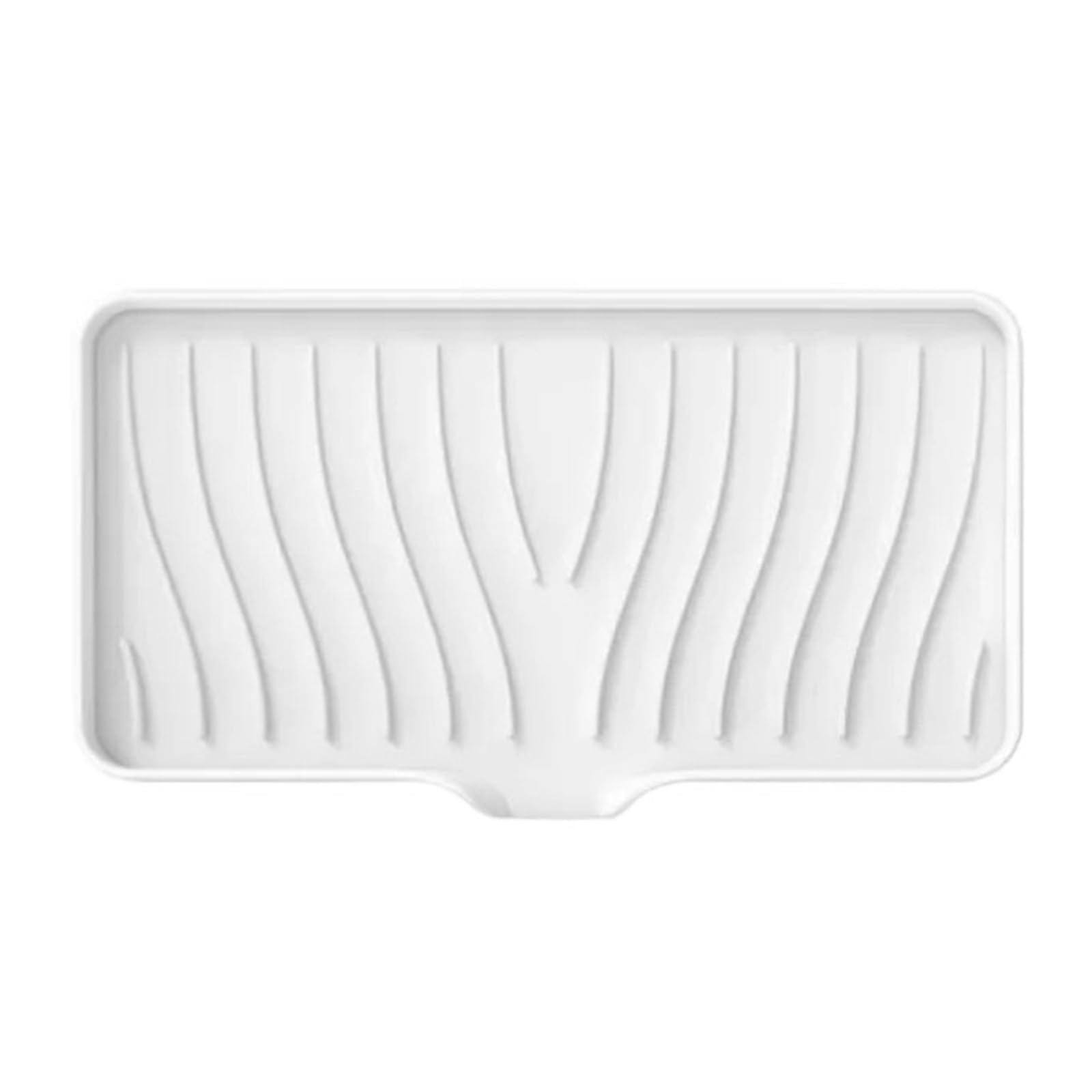 2Pcs Silicone Bathroom Soap Dishes Sink Sponge Holder For Kitchen, Shower Tray Counter Rubber Dish With Drain for Soap(WHITE)