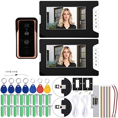 Weihnachtskarneval 7-Zoll-Video-Türsprechanlage, Türklingel mit Kabelsystem, öffentliche(US Standard (100-240v))