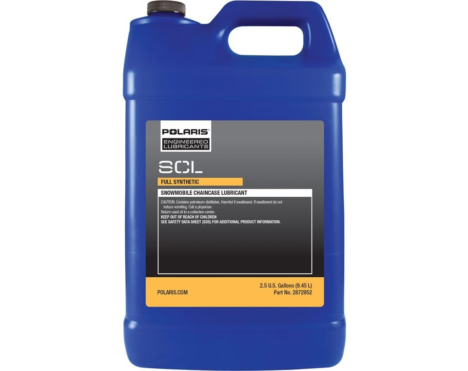 Polaris Snowmobile SCL Full Synthetic Chaincase Lubricant for Specific Switchback, INDY, Voyageur, RMK, Titan and Rush Models, High Viscosity, Ultimate Protection, 2.5 Gallon, Qty 1-2872952
