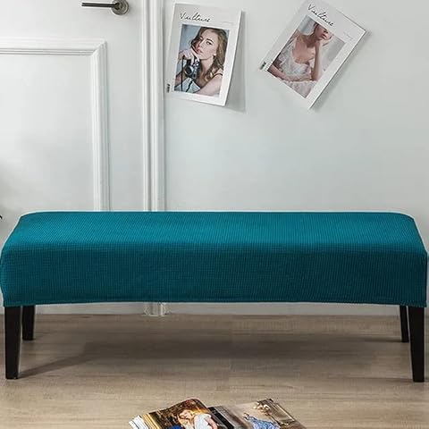 JLKC Dining Room Bench Covers Beige Grey Black For Dining Room, Stretch Spandex Upholstered Bench Slipcover, Removable Washable Bench Protectors,Protector For Living Room, Bedroom, Kitchen Cover