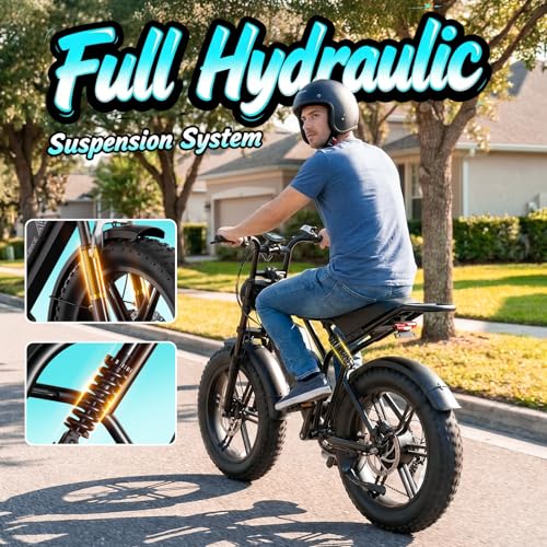 Image of TST Electric Bike for Adults 1500W Peak 20 inch Fat Tire All-Terrain E-Bike 60 /110 Miles Electric Dirt Bike - 48V 15 /25 AH Battery Tested to UL 2849 Powered Electric Bicycle