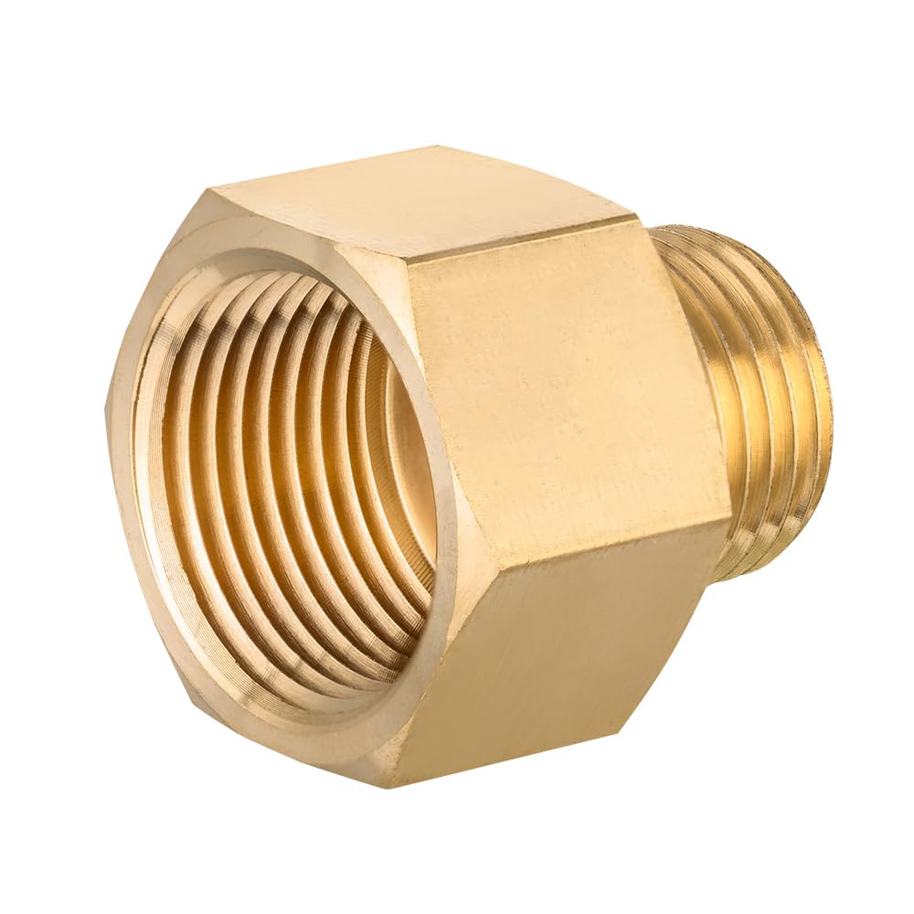 EFIELD Accesorios de latón, adaptador reductor de tubo macho x hembra (1/2 pulgada macho x 3/4 pulgadas hembra, 10)