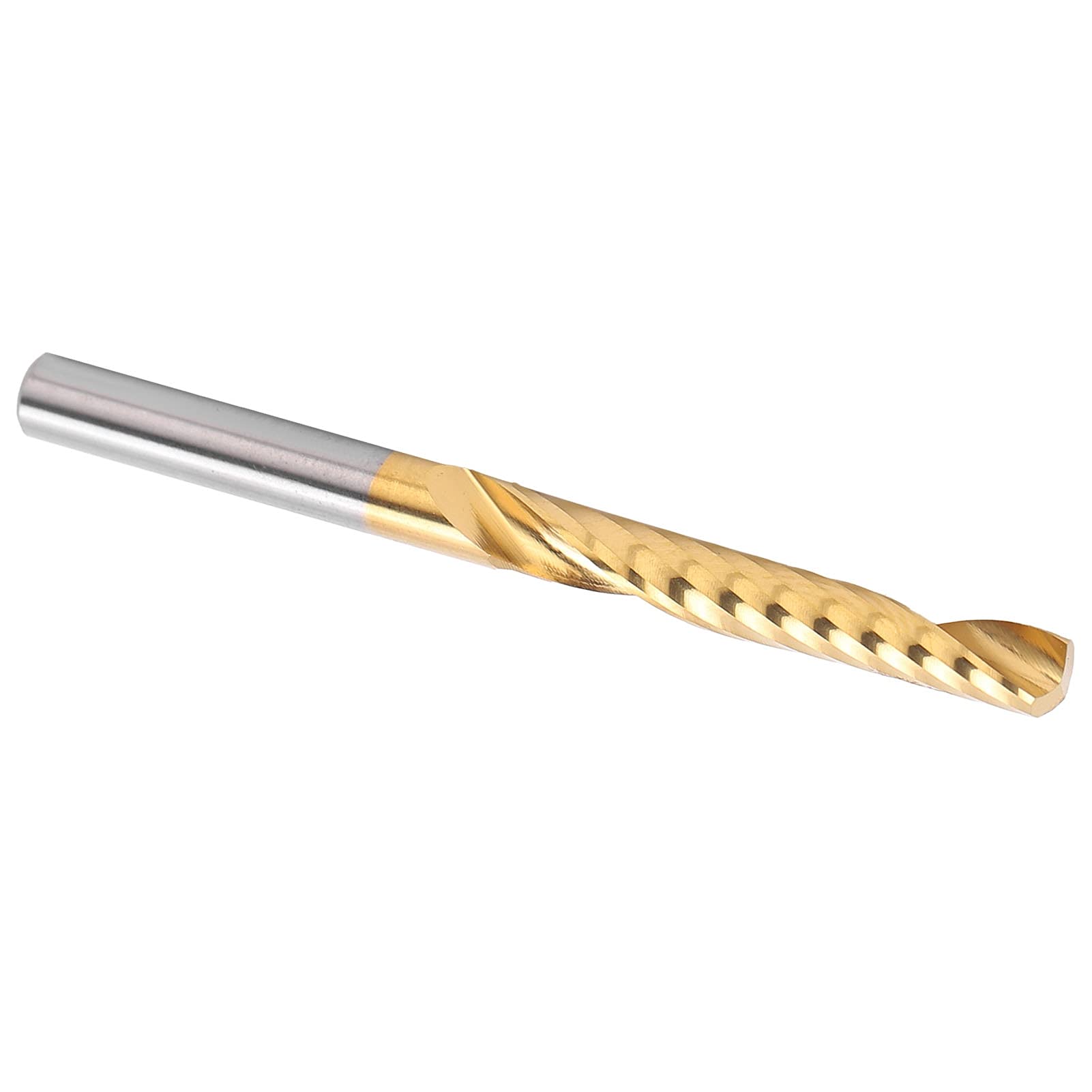 5 fresas de extremo recubiertas, fresas CNC de acero de alta velocidad, fresas en espiral de 1 flauta para aluminio, cobre, latón, metalurgia, 4 mm de diámetro, 22 mm, 50 mm